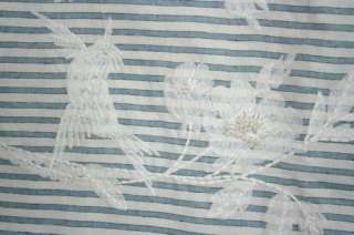 NWT Pottery Barn vintage ticking stripe decorative pillow 24 x 24 Blue 