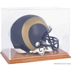  St. Louis Rams Oak Mini Helmet Logo Display Case Sports 