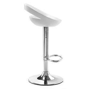  Zuo Tickle Chrome White Barstool Patio, Lawn & Garden