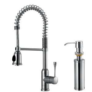  Vigo VG02020CHK2 Lever Pullout Faucet with Soap Dispenser 