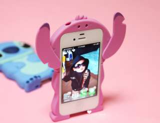 Pink 3D Stitch three dimensional Hard Case Cover For iPhone 4G 4S 