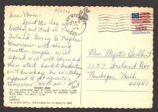 1976 Thomas Edison Home Ft. Myers Florida Postcard  