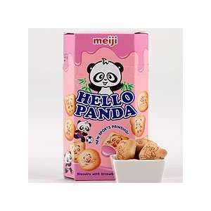 Meiji Hello Panda Strawberry Cookies Grocery & Gourmet Food