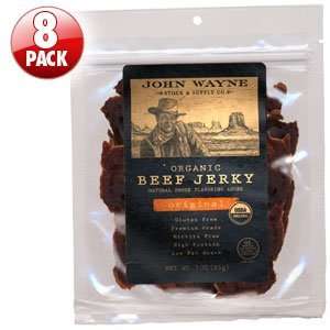 John Wayne Certified Organic Original Flavor Beef Jerky Eight 3.0 oz 