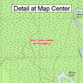 USGS Topographic Quadrangle Map   Brier Creek Landing, Georgia (Folded 