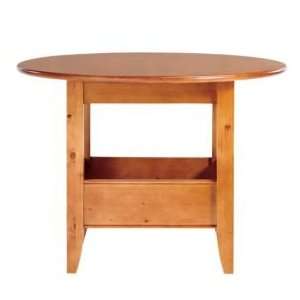 Kids Play Tables: Kids White Circular Solid Wood Storage Bin Table, Lh 