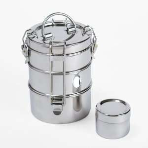  3 Tier Stainless Steel Food Carrier: Kitchen & Dining