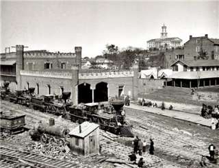 1864 Civil War Photograph Nashville, TN Railroad Yard  
