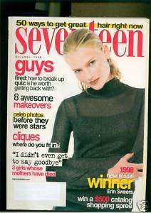 Seventeen Magazine November 1998 Erin Sweers Fashion  