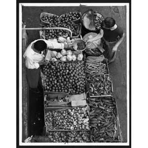   produce stand,Belmont Avenue,Brooklyn,New York,NY,1962