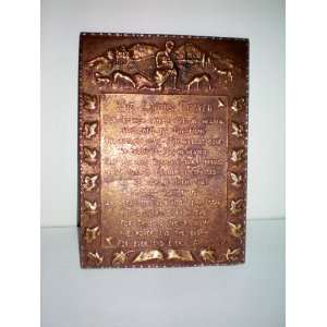 The Lords Prayer    ?Brass Metal with Lords Prayer Pressed On It and 