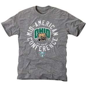   Bobcats Conference Stamp Tri Blend T Shirt   Ash