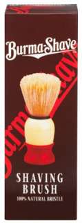 Burma Shave™ Shaving Brush features 100% natural bristles and a 