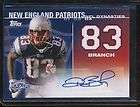 DEION BRANCH 2009 TOPPS AUTO 77/100 SB AUTOGRAPH