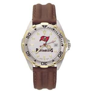Tampa Bay Buccaneers Mens NFL All Star Watch (Leather Band):  
