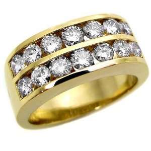   80ct Round Diamond Wedding Ring Band in 14k Yellow Gold (9) Jewelry