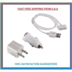 Bundle 3 in 1 Apple Home Travel Wall+Car Auto Vehicle Charger with USB 