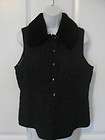 LILLY PULITZER Black Quilted Snap Front Jacket Vest M