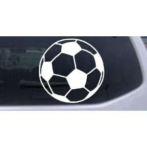 Soccer Ball Sports Car Window Wall Laptop Decal Sticker    White 3in X 