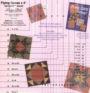 Lazy Girl Designs   No Math Solution Flying Geese Ruler  