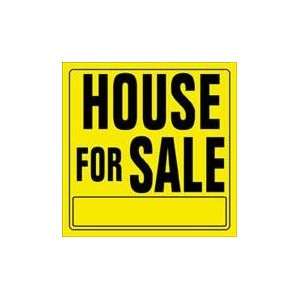  PT Templet Plastic House For Sale Sign in Yellow   12 X 12 