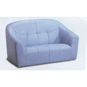  Blue Leatherette Childrens Sofa/Couch