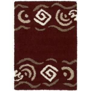   Aurora Sideweaver Cranberry Rectangle 5.30 x 7.60 Area Rug Home