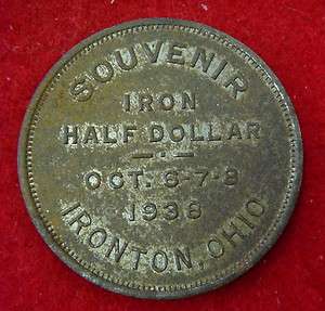   Half Dollar, Ironton,Ohio 1938 Northwest Territory Celebration  