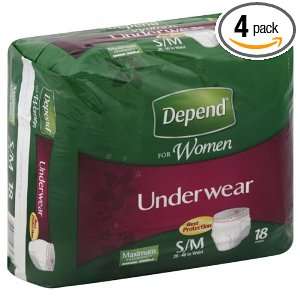 Depend Super Absorbency Protective Underwear for Women Medium to Heavy 