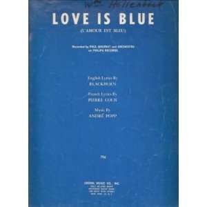  Sheet Music Love Is Blue Paul Mauriat 97 