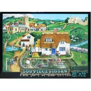  Folk Art of Bob Pettes 500 Piece Jigsaw Puzzle Blue Gate 