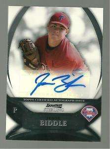 2010 Bowman Sterling Prospects AU # JB Jesse Biddle  