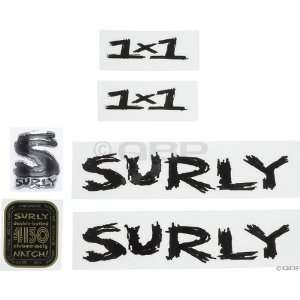 Surly 1x1 Decal Set All Black (Non Standard)  Sports 