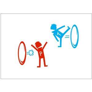 Portal 2. Terrance and Phillip. Logo Sticker Decal Peel and Stick. Red 