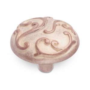 Village expression   1 1/4 diameter tendril embossed knob in inca