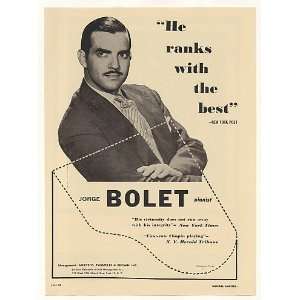  1948 Pianist Jorge Bolet Photo Print Ad (41425)