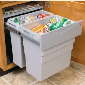   pull out double waste bin with telescoping slides: Kitchen & Dining