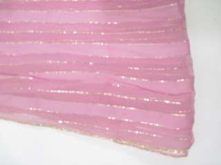 TED LAPIDUS Pink Metallic Stripe Scarf  