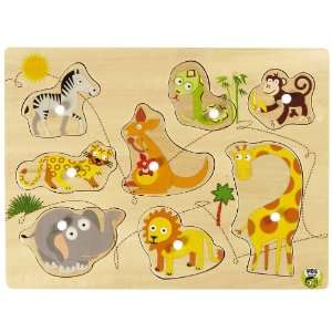 PBS Kids Peg Puzzle: Animals (8 pc): Toys & Games