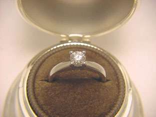 BIRKS PLATINUM 0.32ct DIAMOND SOLITAIRE ENGAGEMENT RING  