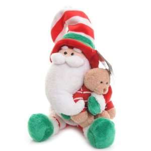   Soft Father Christmas holding a teddy 10 inch [Toy] Toys & Games