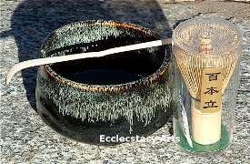 Tea Cup, Tea Spoon, Whisk Japanese Tea Ceremony KIT  