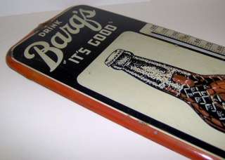 VINTAGE BARQS THERMOMETER DRINK Barqs ITS GOOD PORCELAIN TIN SIGN 