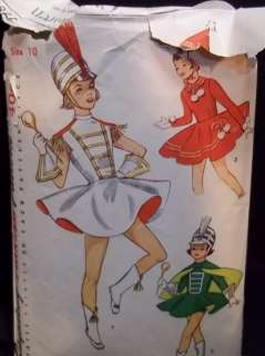 Girls Drum Major or Skating Outfit Pattern Size 10  
