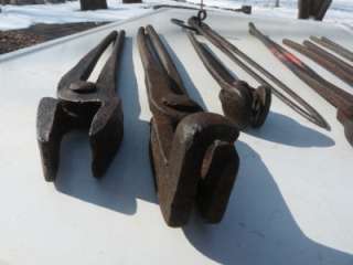 Asst. Old Blacksmith Anvil Tools/Tongs Mkd. Champion, Enderes 