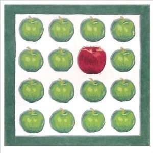  Accent One Red Apple Green Novelty Rug Size: 25 x 25 