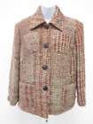 carella multicolor tweed beaded button up blazer sz 14 one