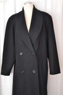   DOUBLE BREASTED SOFT WOOL/CASHMERE BLEND LONG COAT WOMEN SZ 8  