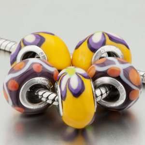   Classic Flower Pattern Pandora Beads Bracelets Pugster Jewelry