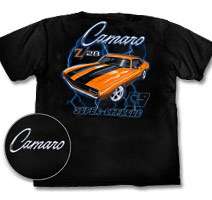 Camaro Z/28 Supercharged 69 Black T Shirt  